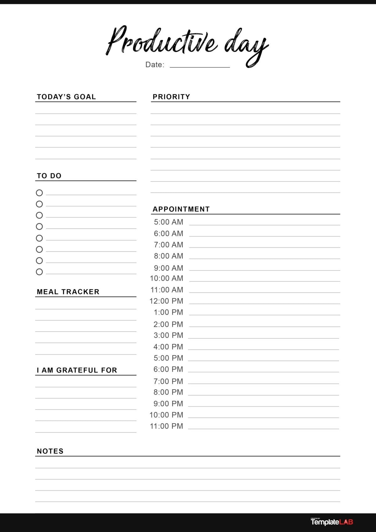 Daily Schedule Template Ideas Schedule Printable