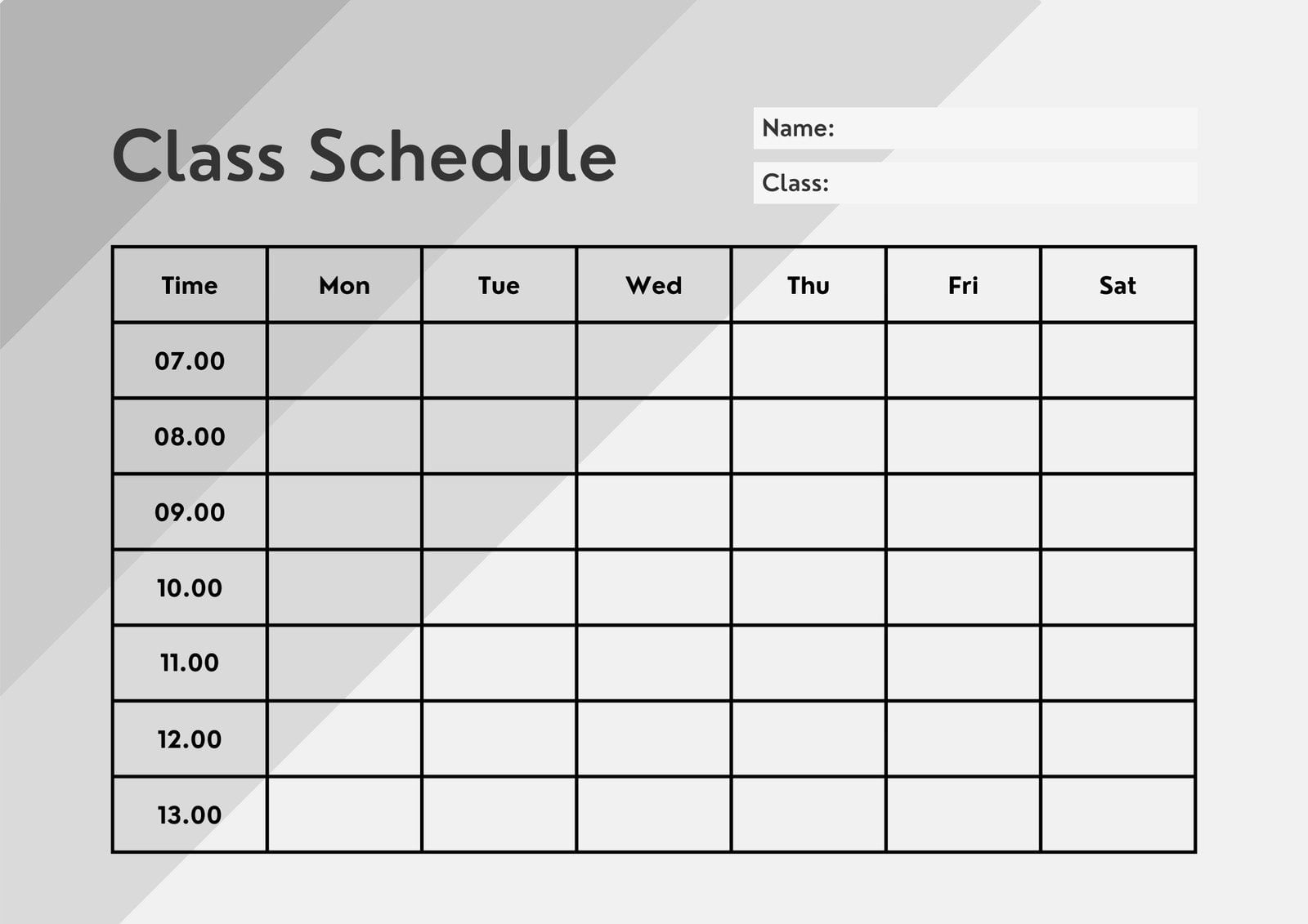 Free Printable School Schedules Schedule Printable 