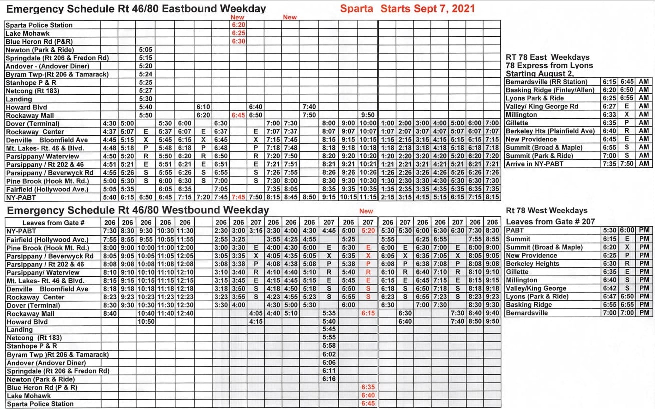 Nj Transit 24 Bus Schedule Schedule Printable