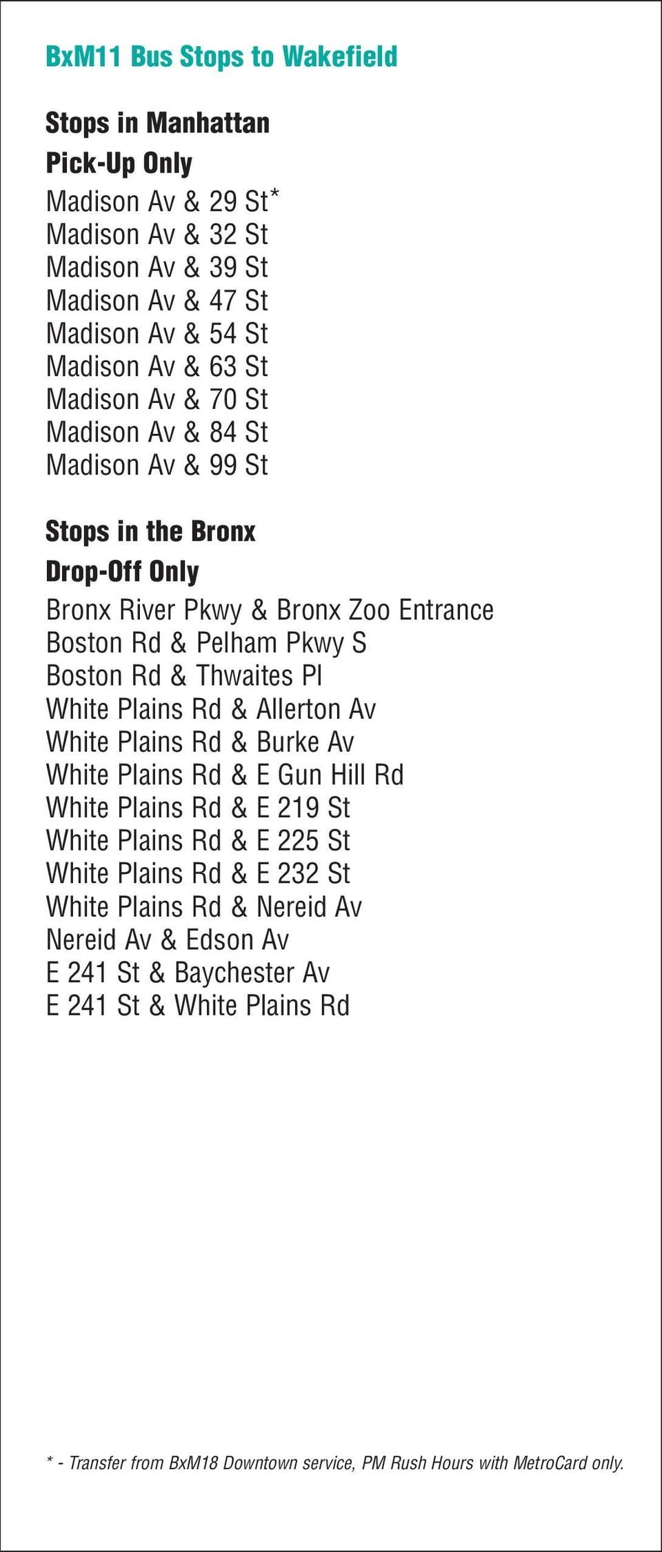 Bxm11 Bus Schedule Pdf Schedule Printable