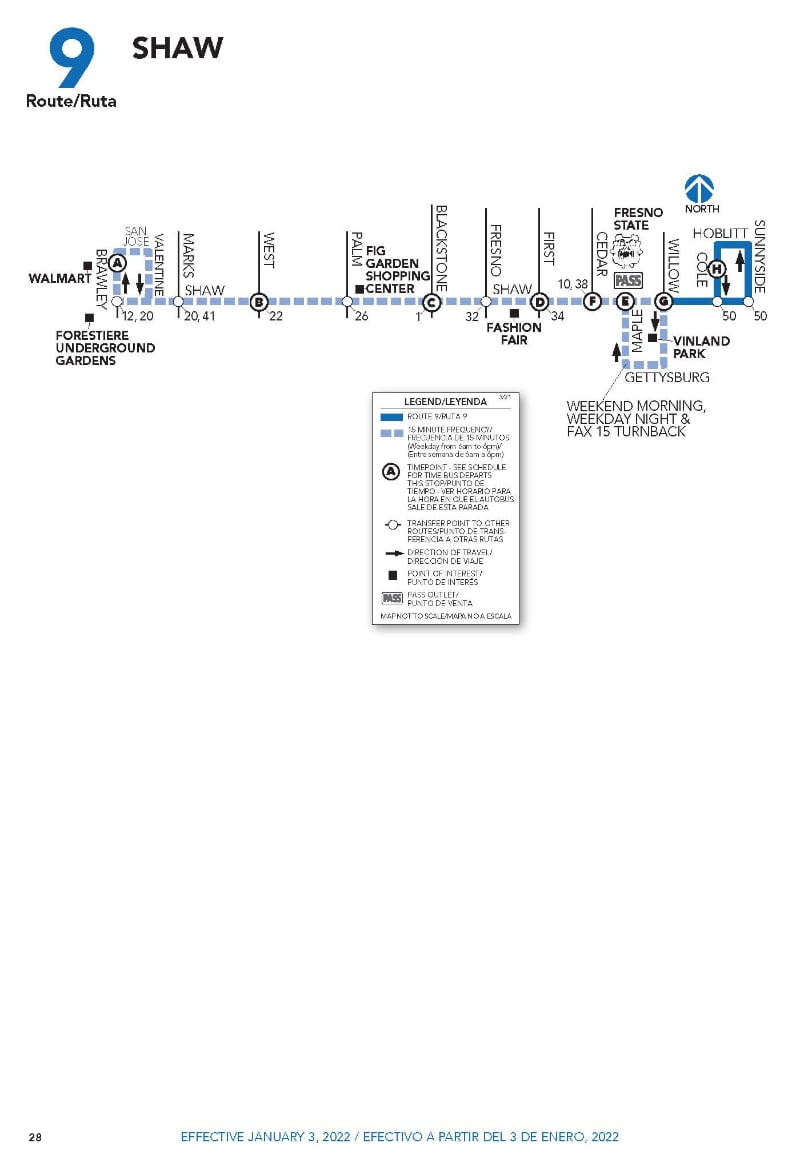 bus schedule 9