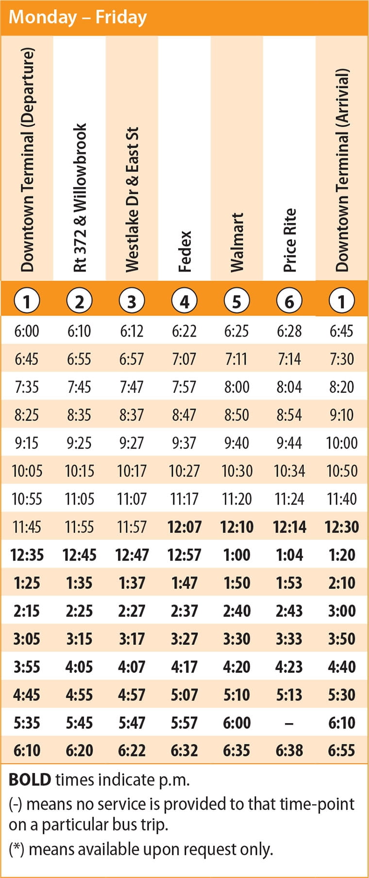 Ct Transit Bus Schedules Schedule Printable