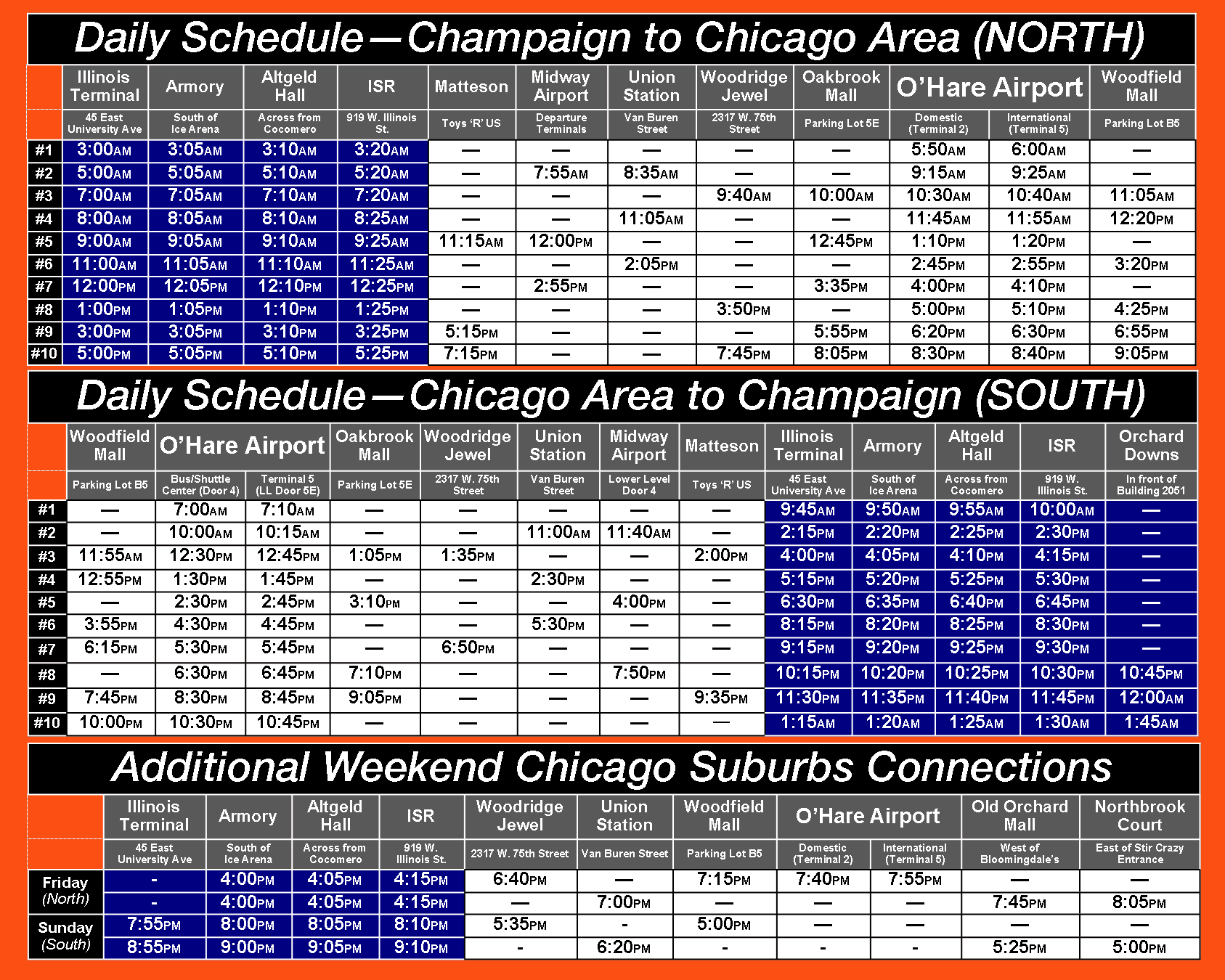 Peoria Charter Bus Schedule Schedule Printable