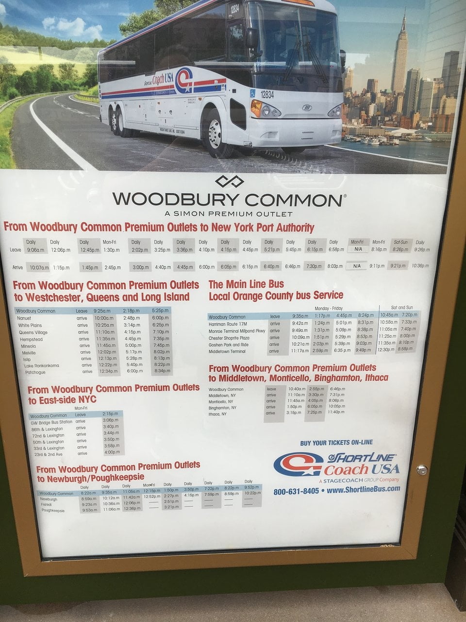 Woodbury Bus Schedule Port Authority Schedule Printable