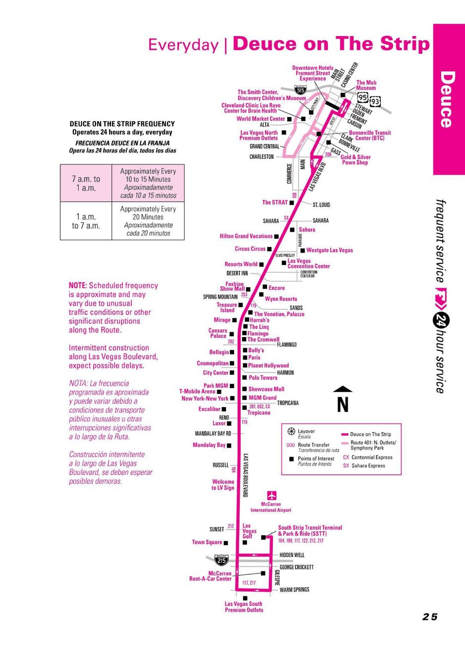 Las Vegas Deuce Bus Schedule - Schedule Printable