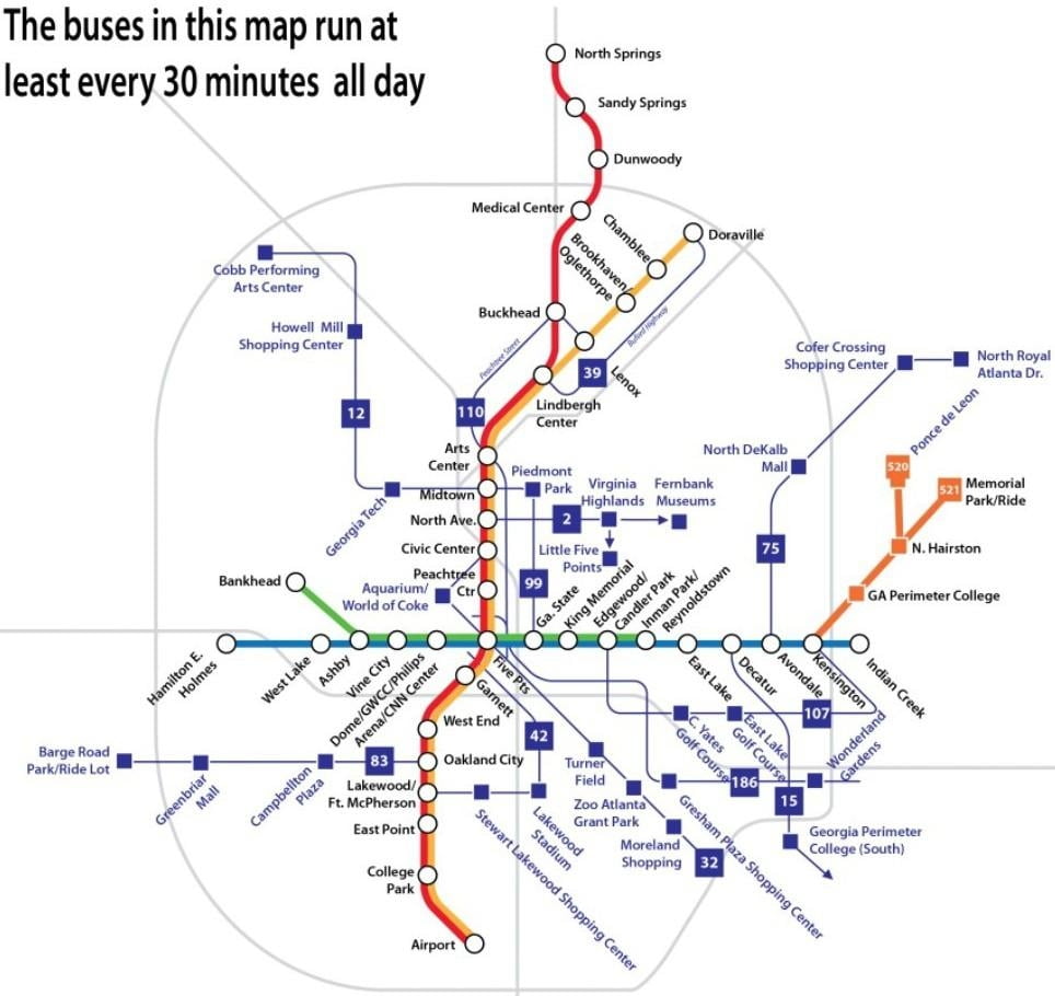 Marta Bus Routes And Schedules Schedule Printable