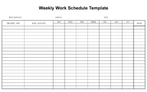 10 Best Free Printable Blank Employee Schedules Printablee - Schedule ...