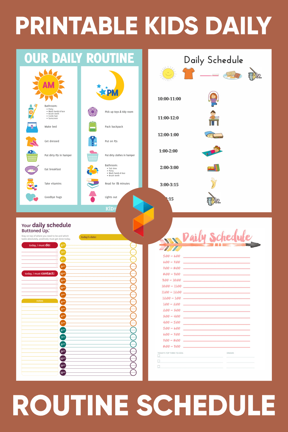 10 Best Printable Kids Daily Routine Schedule Printablee - Schedule ...