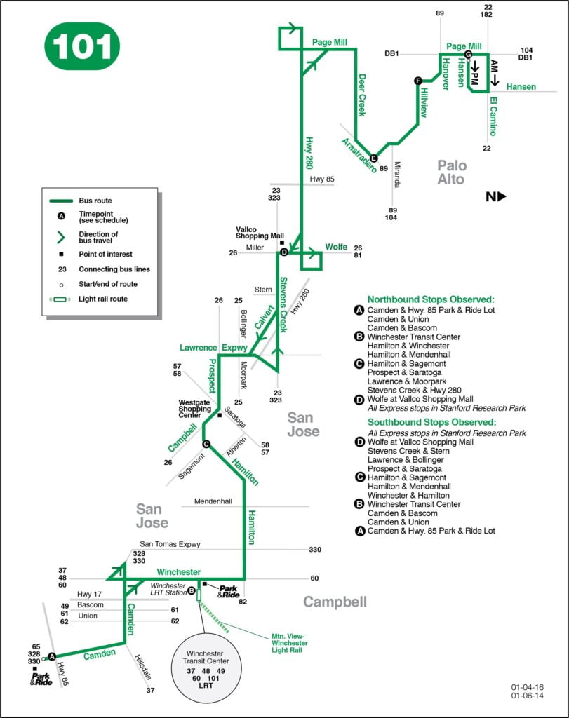 101 Bus Route Schedule Schedule Printable