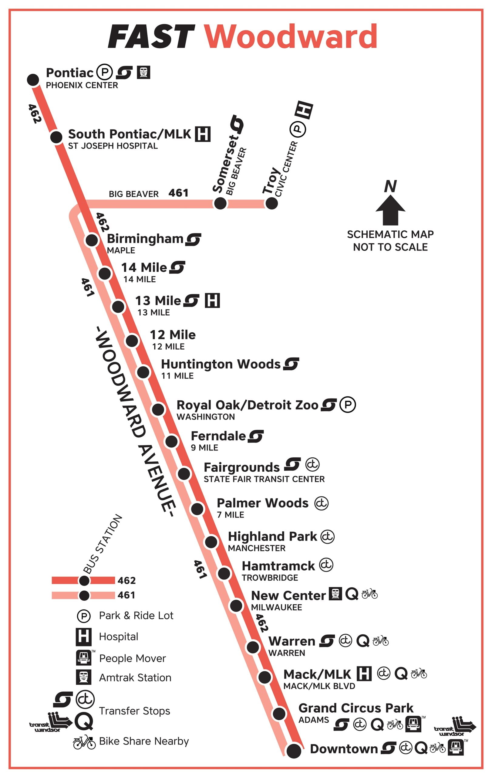 Woodward Smart Bus Schedule - Schedule Printable