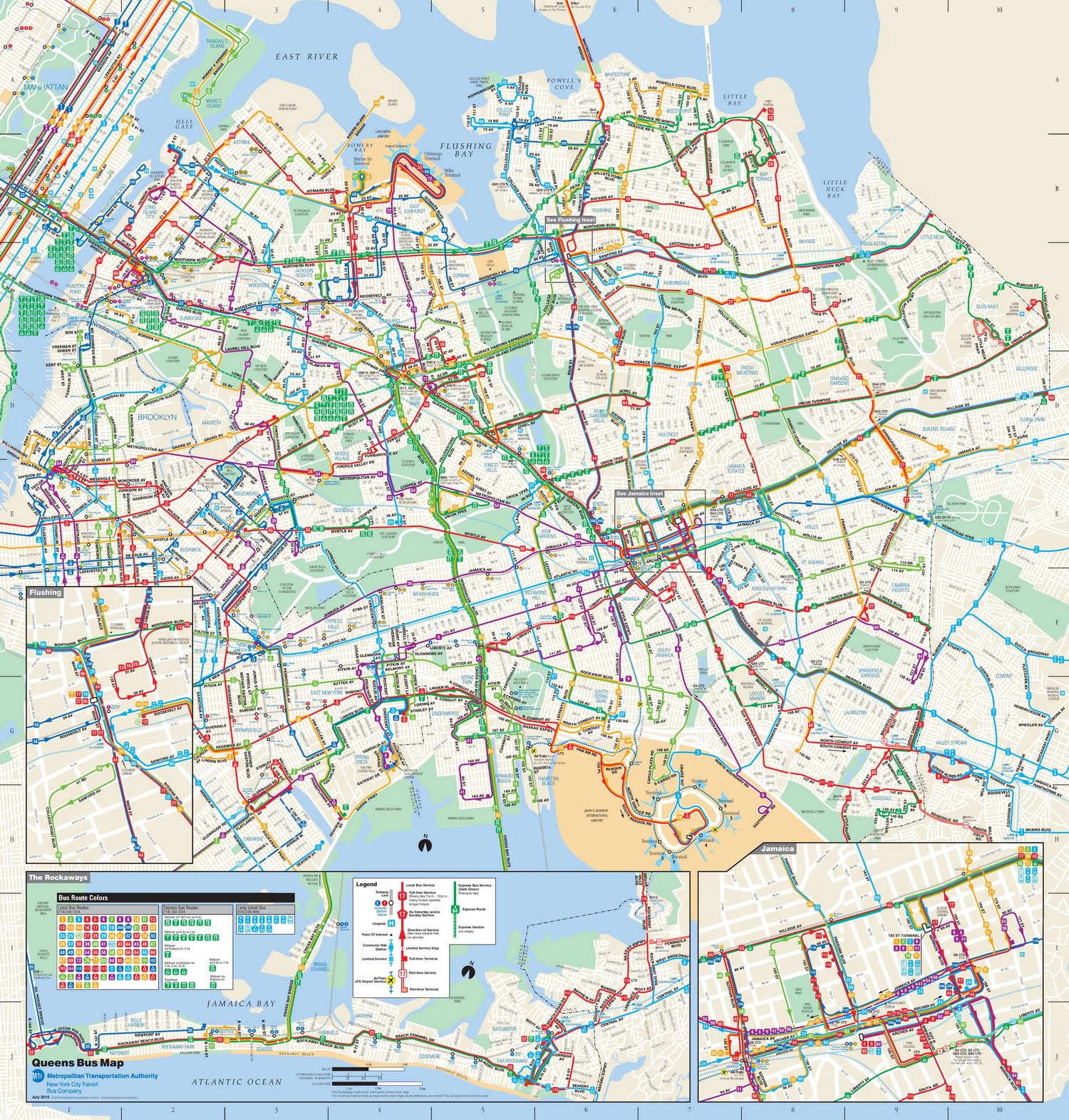 Queens Bus Routes Map Go Nyc Tourism Guide 